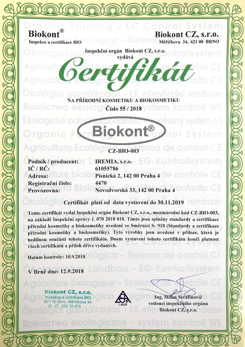 Bio certifikace na prodej organických potravin a kosmetiky